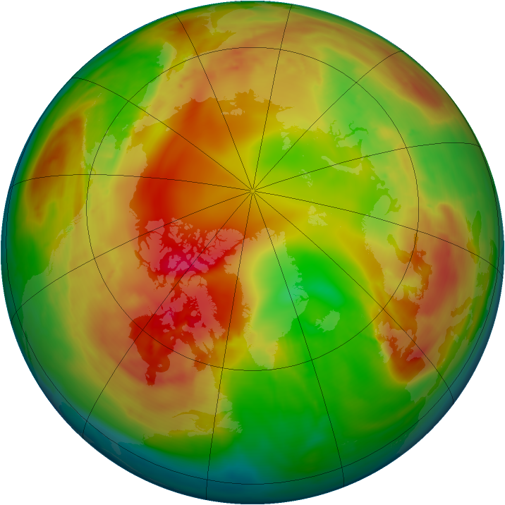 Arctic ozone map for 03 February 2015